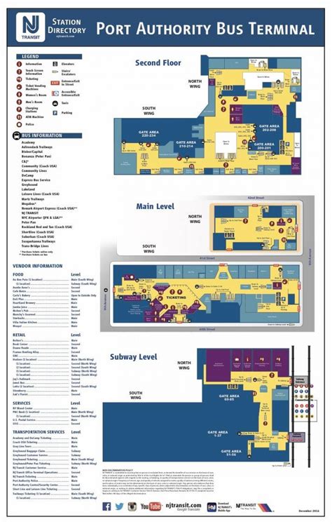 port authority bus terminal map.